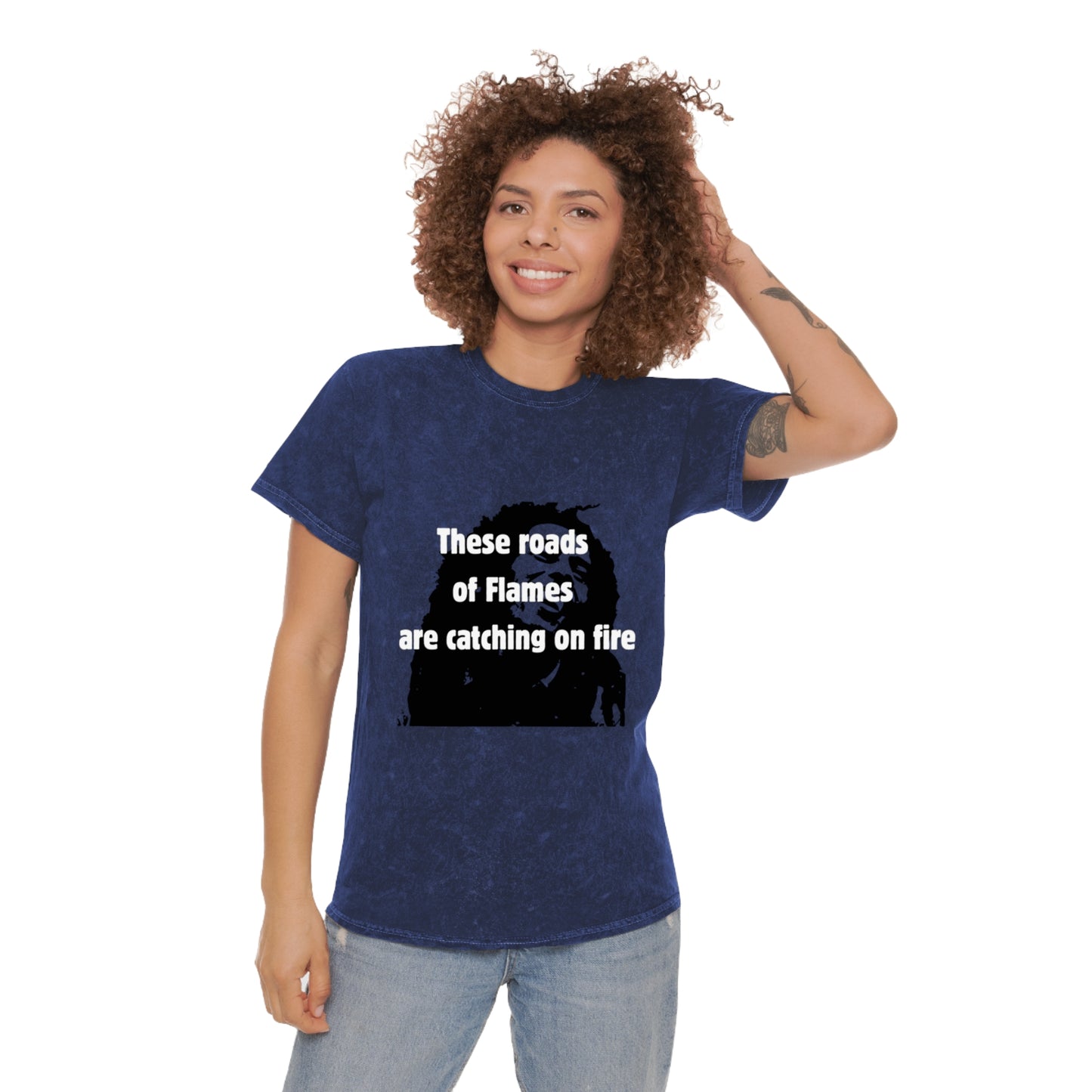 Roads of Flames Unisex Mineral Wash T-Shirt - HCWP