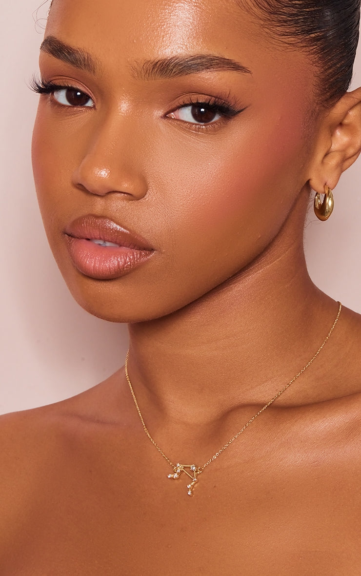 Gold Plated Capricorn Celestial Necklace - HCWP