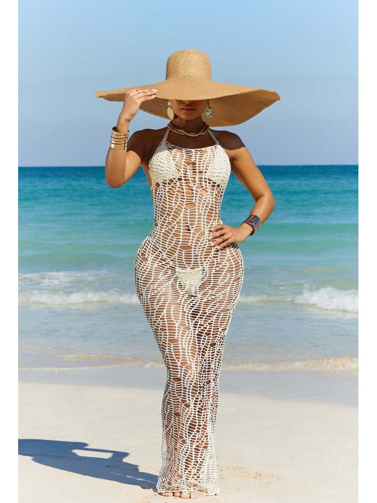 See Through High Rise Backless Bikinis 3 Piece Sets - HCWP