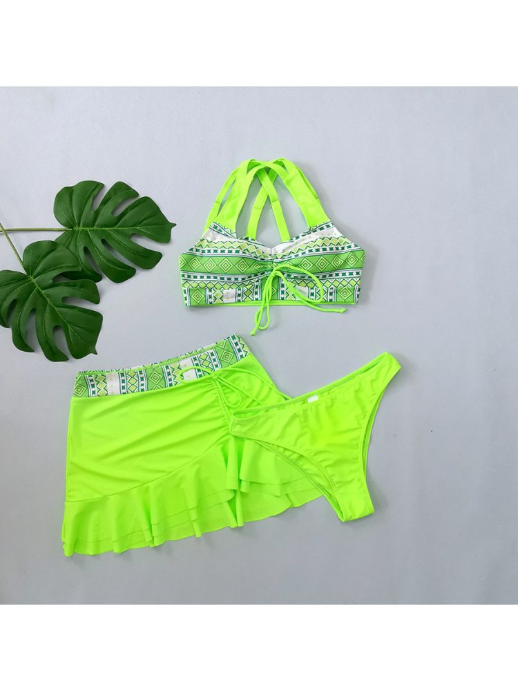 Halter Neck Sleeveless Backless Bikinis Sets - HCWP