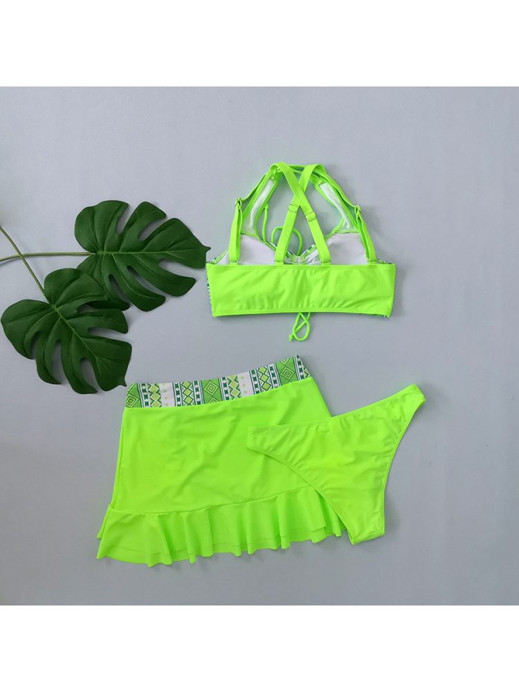 Halter Neck Sleeveless Backless Bikinis Sets - HCWP