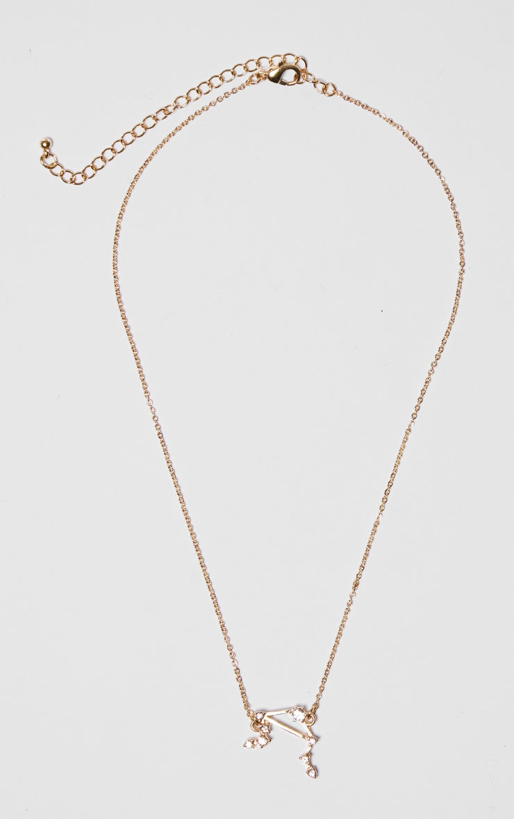 Gold Plated Capricorn Celestial Necklace - HCWP