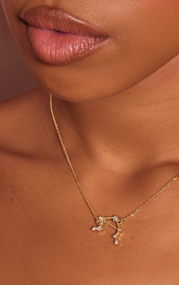 Gold Plated Taurus Celestial Necklace - HCWP