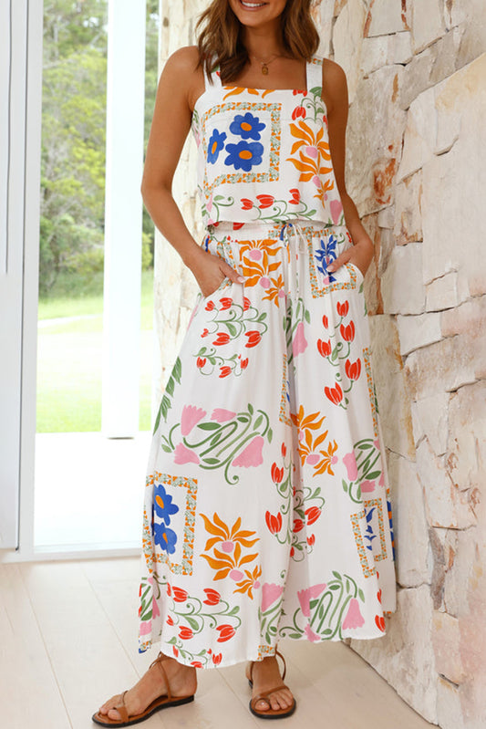 White Colorful Printed Set - HCWP
