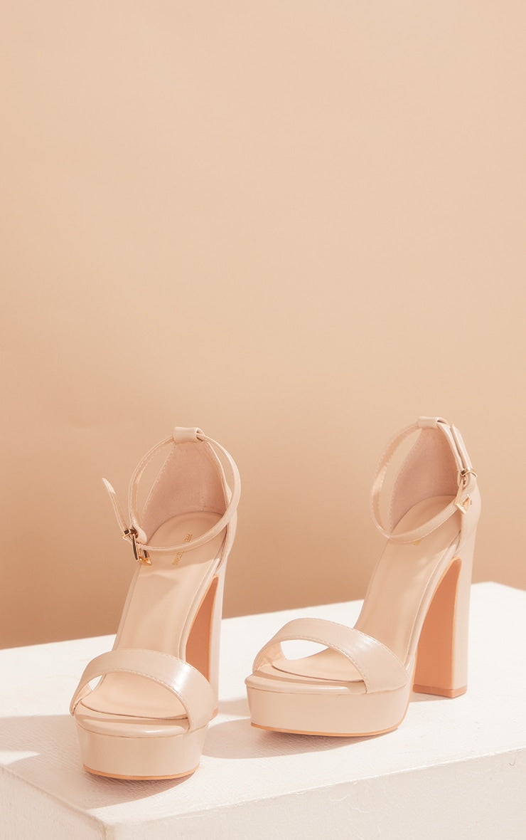 Taya White PU Platform Sandals - HCWP
