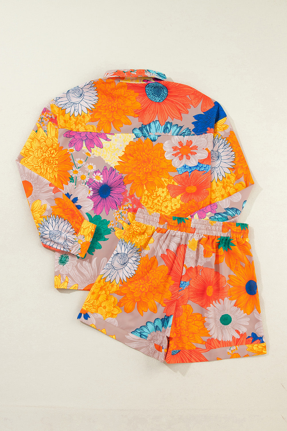 Orange Floral Printed Set - HCWP