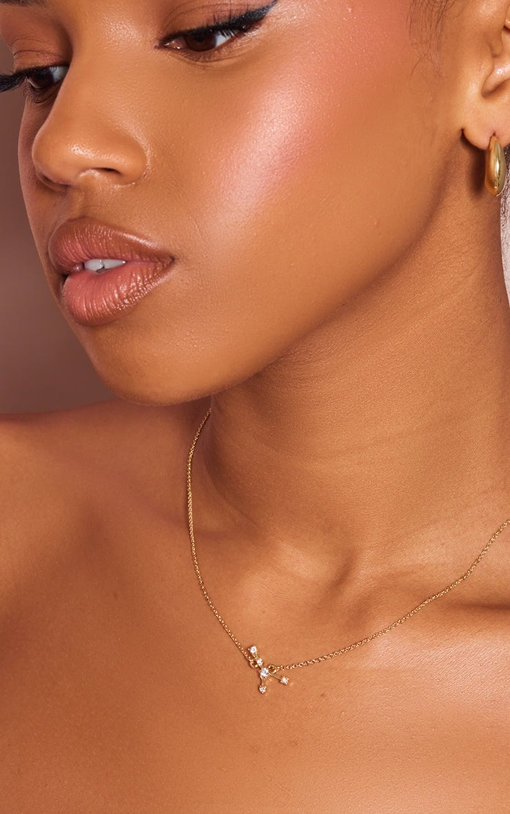 Gold Plated Capricorn Celestial Necklace - HCWP