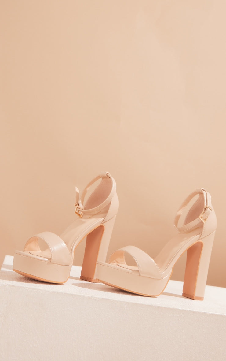 Taya White PU Platform Sandals - HCWP