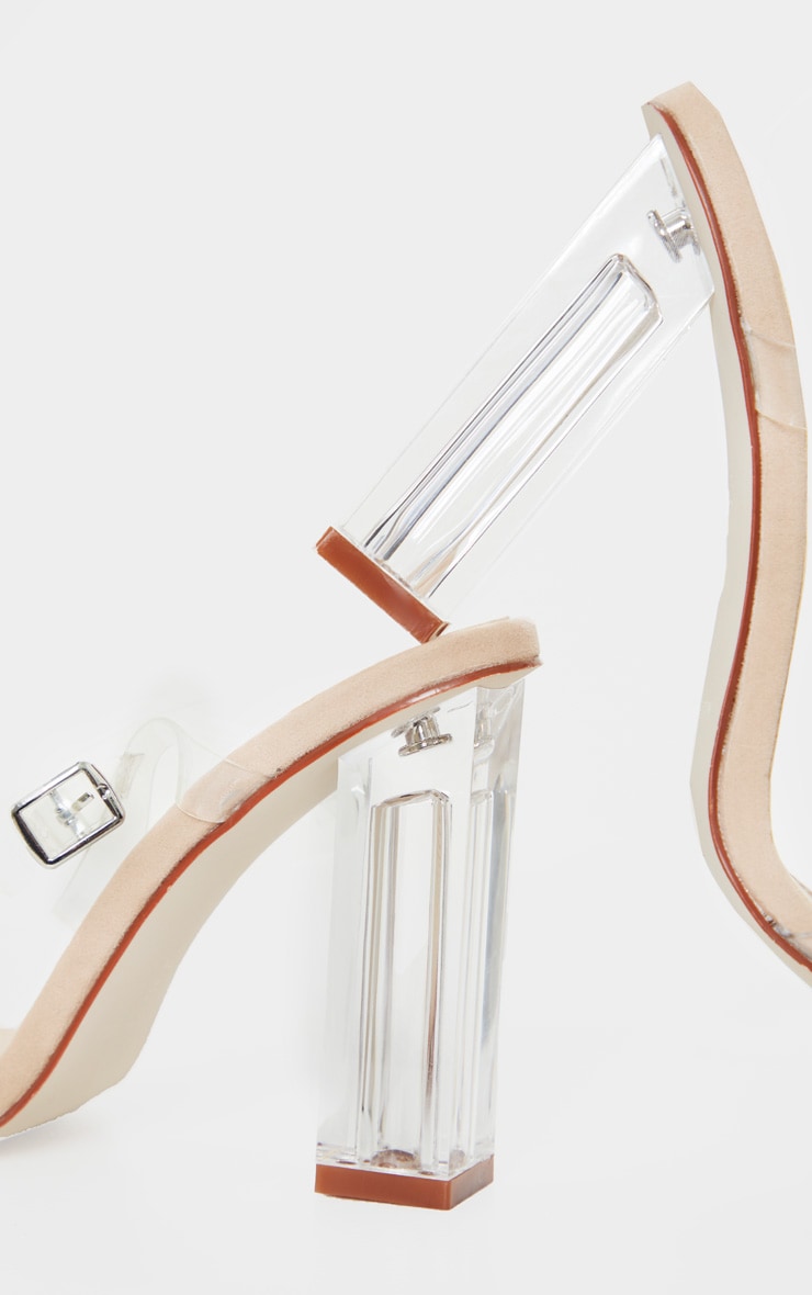 Clear Block Heel Strappy Sandal - HCWP