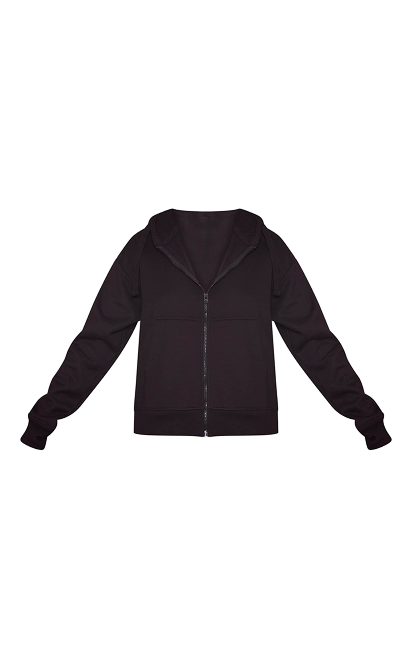 Cherry Red Oversized Hooded Zip Up Sweat Hoodie