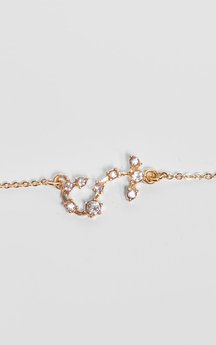 Gold Plated Pisces Celestial Necklace - HCWP
