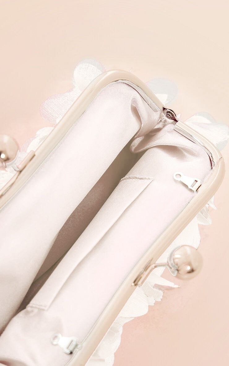 Hot Pink Petal Clutch Shoulder Bag - HCWP
