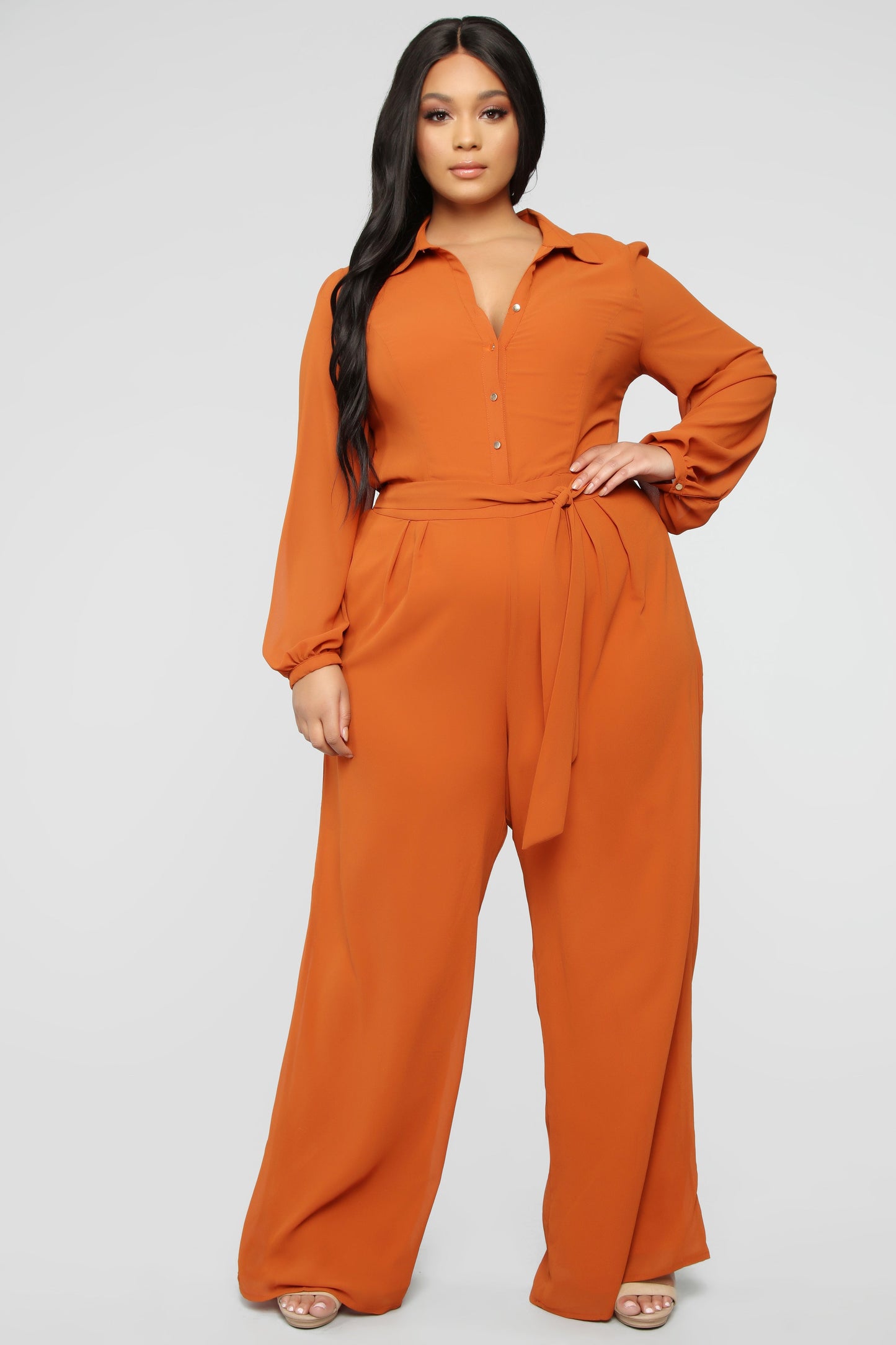 Like Me Better Jumpsuit - Cognac - HCWP