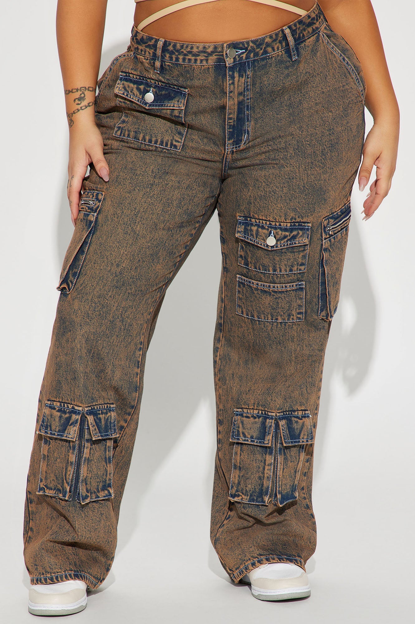 Not Sorry Non Stretch Cargo Jean - Copper - HCWP