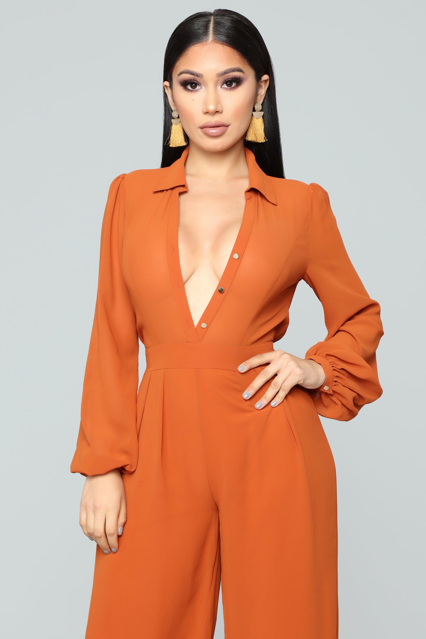 Like Me Better Jumpsuit - Cognac - HCWP