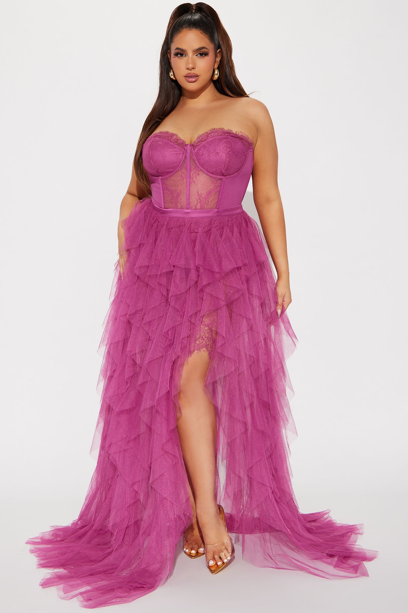 Anastasia Tulle Maxi Dress - Black - HCWP