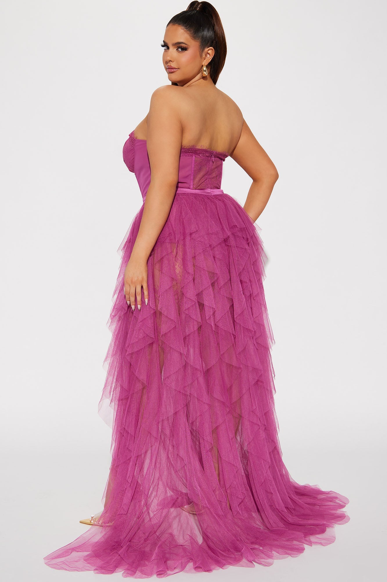 Anastasia Tulle Maxi Dress - Black - HCWP
