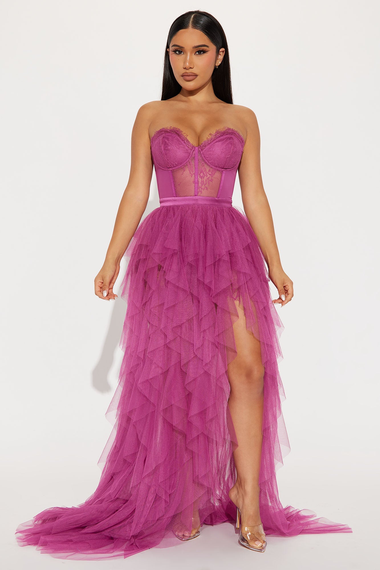 Anastasia Tulle Maxi Dress - Black - HCWP