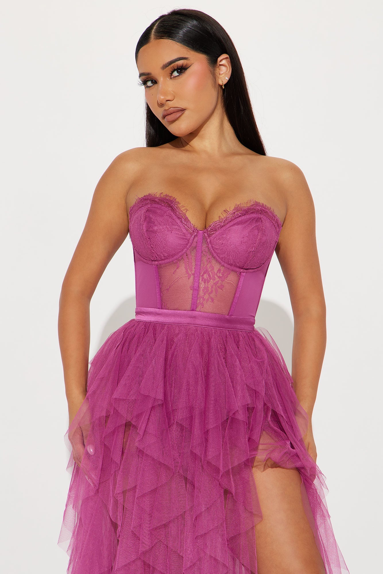 Anastasia Tulle Maxi Dress - Black - HCWP