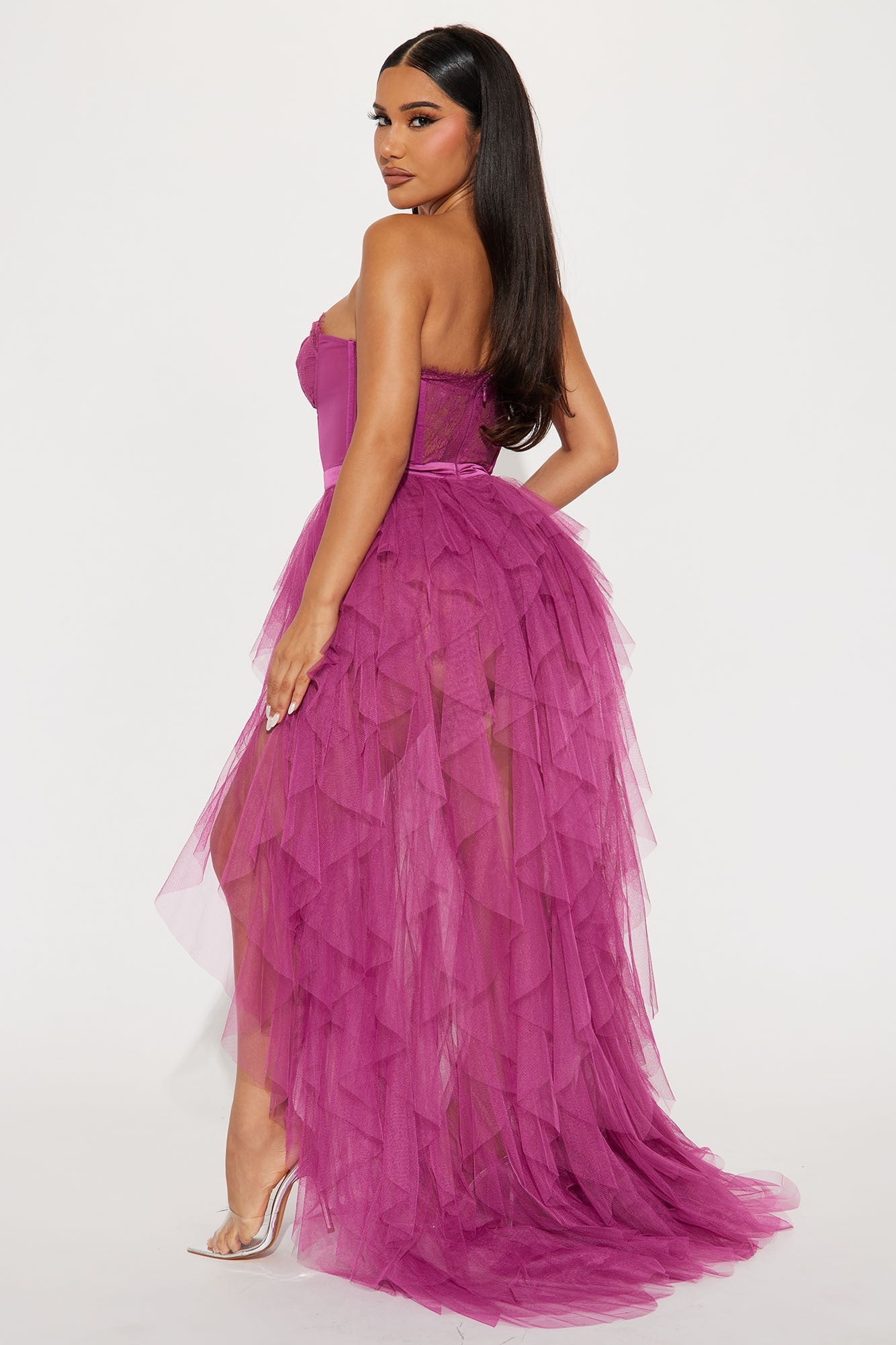Anastasia Tulle Maxi Dress - Black - HCWP