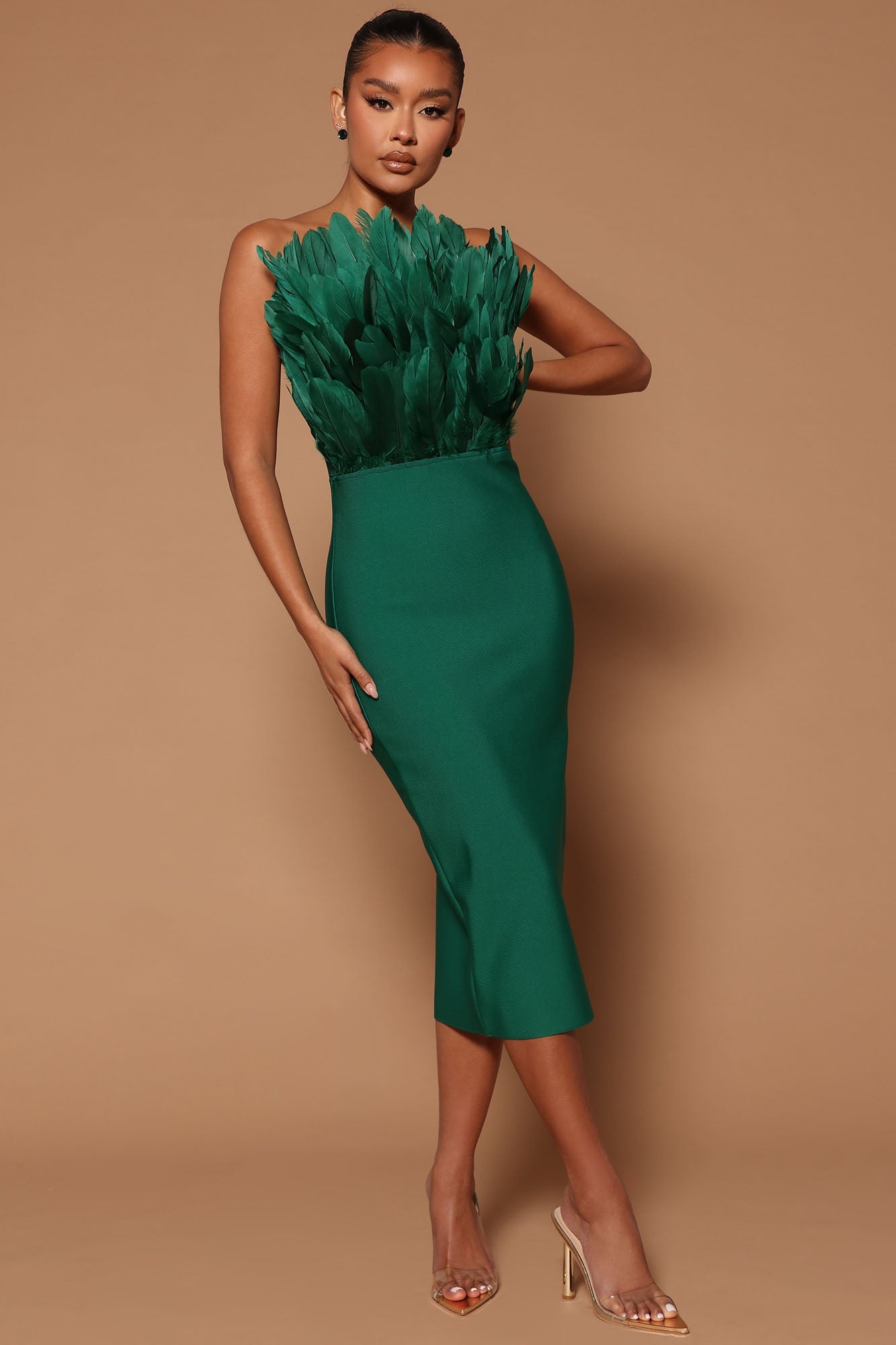 Marianna Bandage Midi Dress - Hunter - HCWP