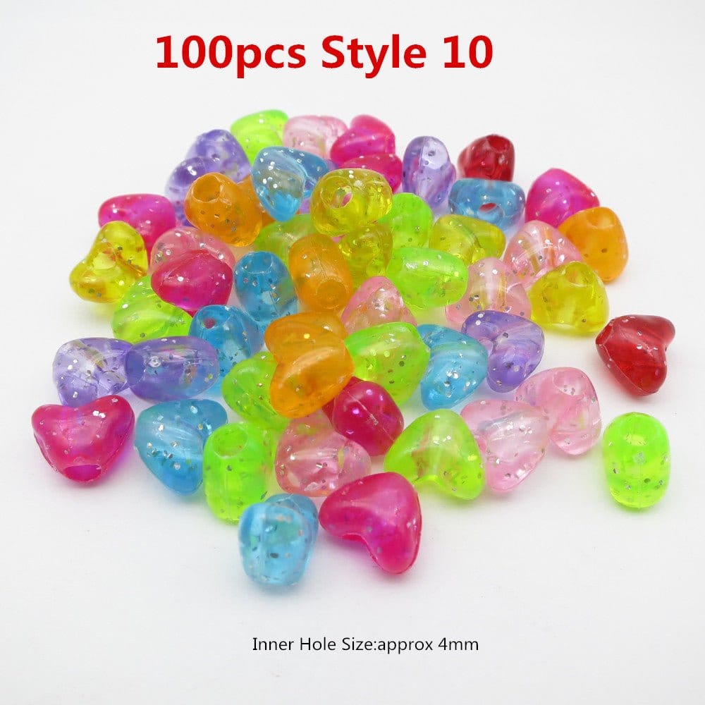 100Pcs Plastic Crochet Multicoloured Braids hair dread dreadlock beads rings tube for girls boys women hair Accessories