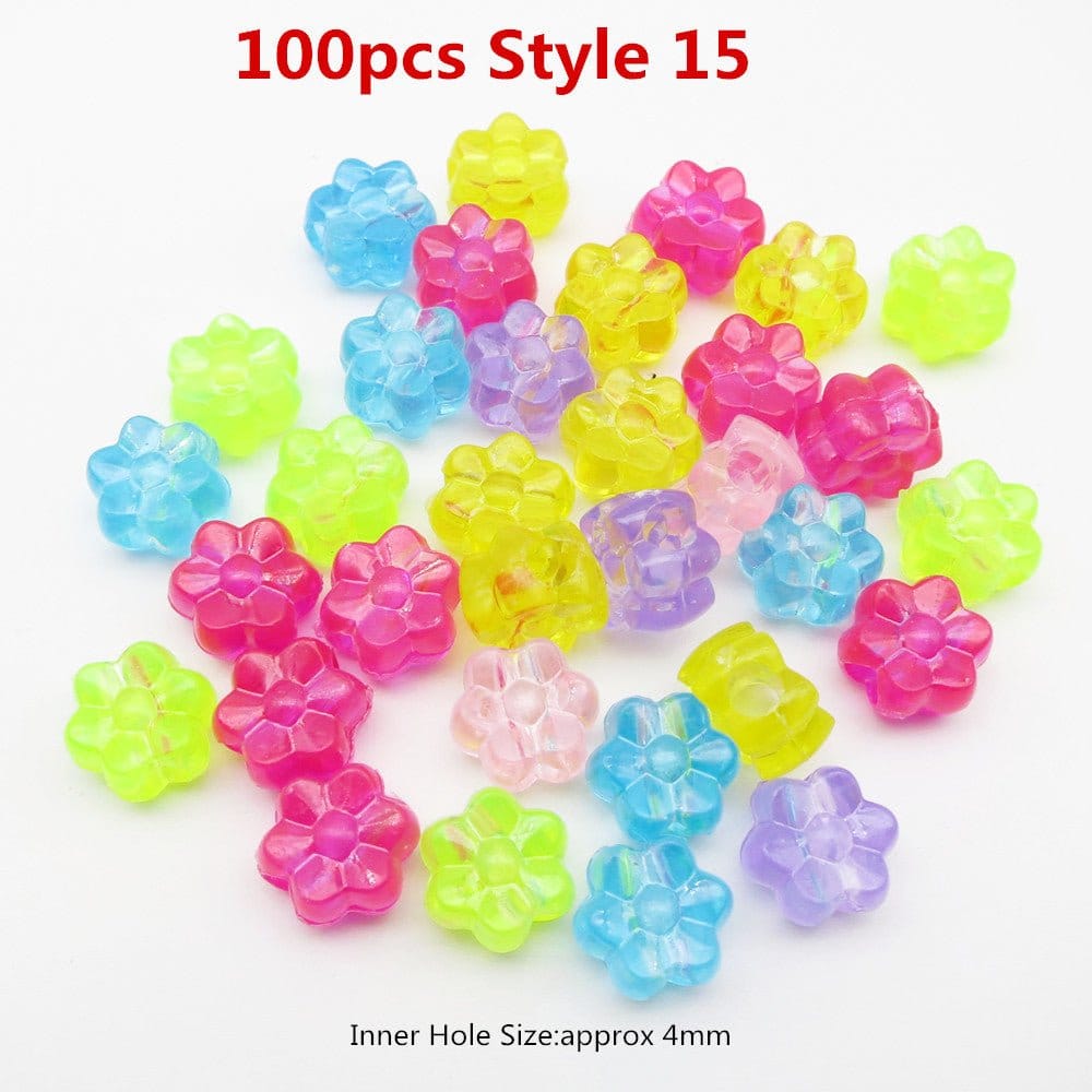 100Pcs Plastic Crochet Multicoloured Braids hair dread dreadlock beads rings tube for girls boys women hair Accessories