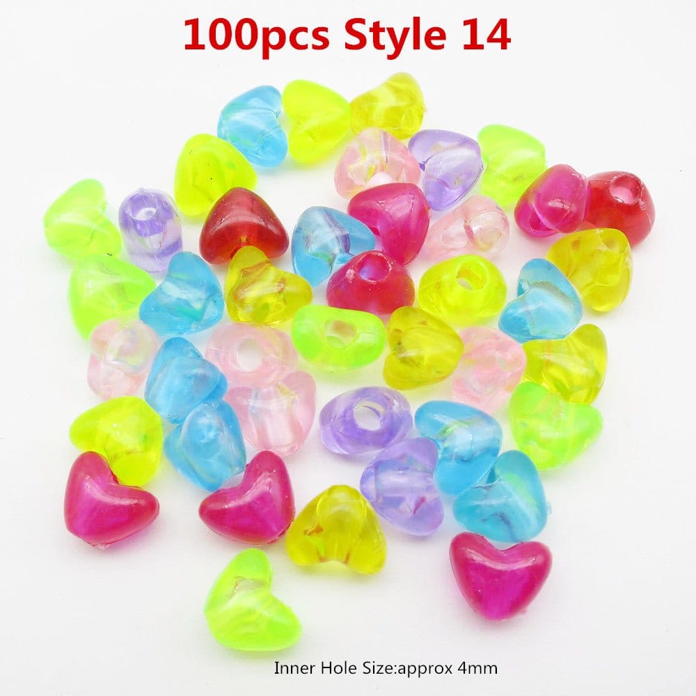 100Pcs Plastic Crochet Multicoloured Braids hair dread dreadlock beads rings tube for girls boys women hair Accessories