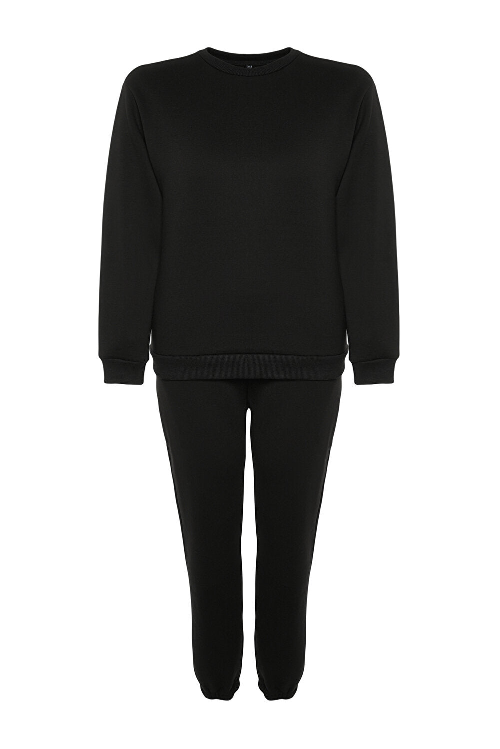 Trendyol Curve Große Größen in Sweatsuit Set - Schwarz - Relaxed Fit - HCWP