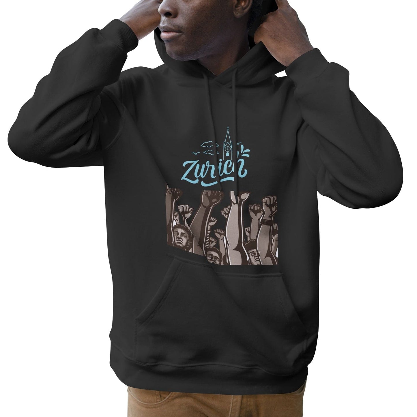 Zürich Stand up Men's Soft Cotton Hoodies - HCWP