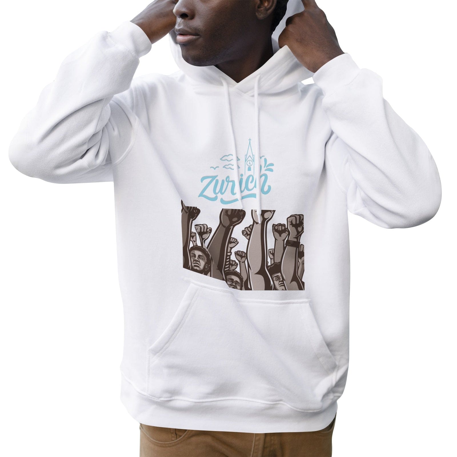 Zürich Stand up Men's Soft Cotton Hoodies - HCWP