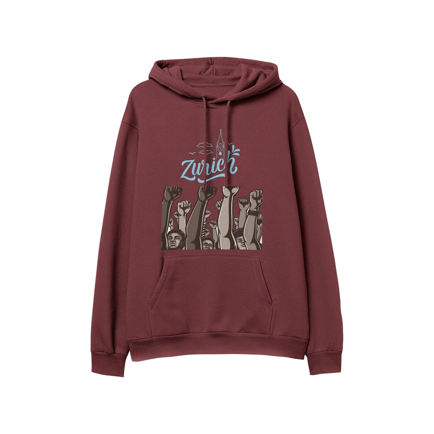 Zürich Stand up Men's Soft Cotton Hoodies - HCWP