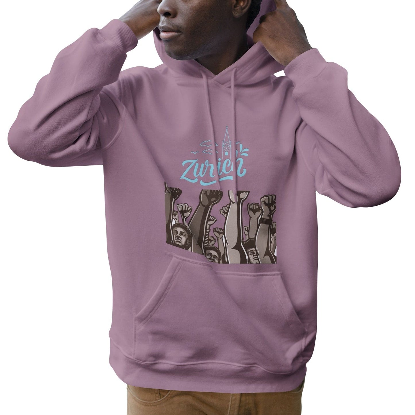 Zürich Stand up Men's Soft Cotton Hoodies - HCWP
