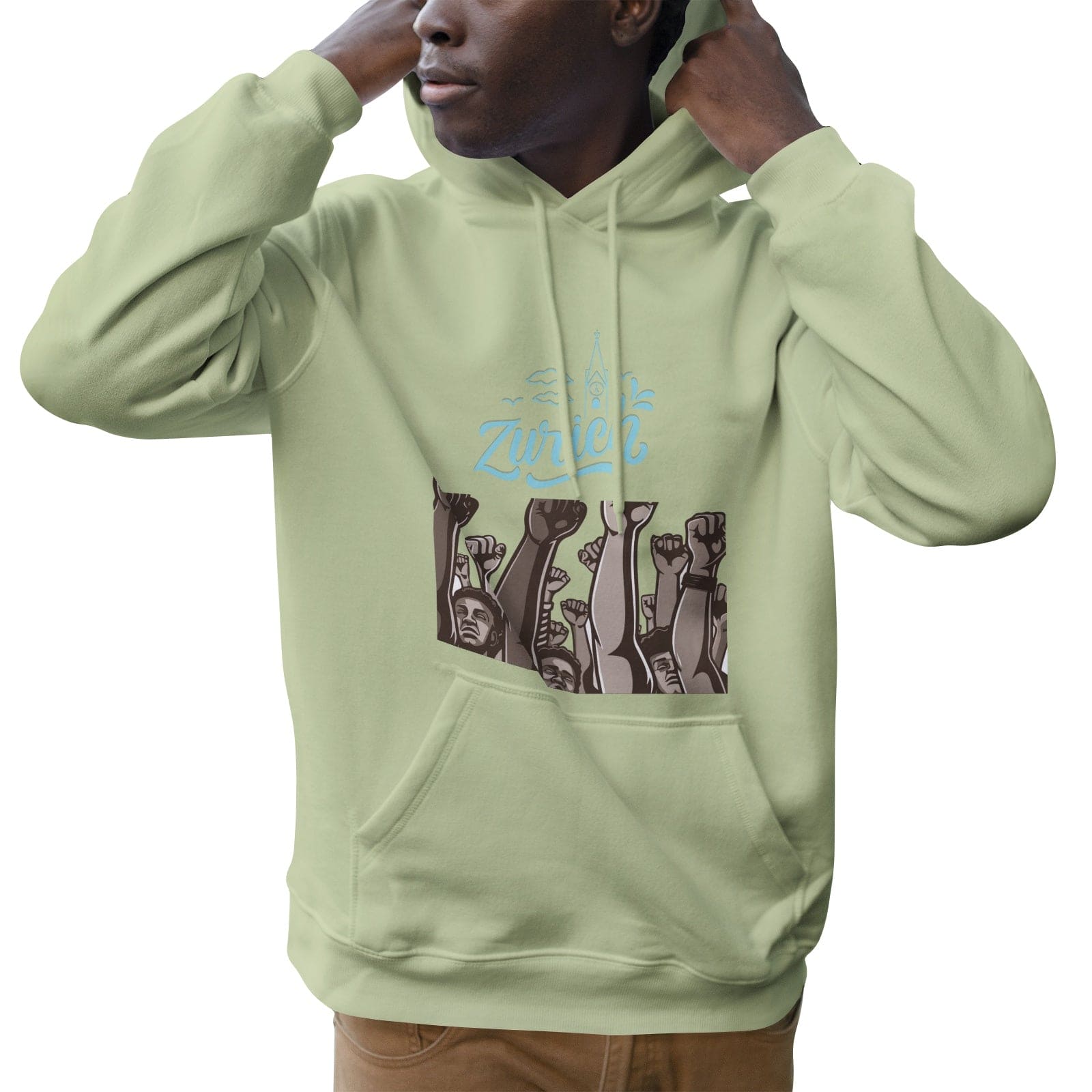 Zürich Stand up Men's Soft Cotton Hoodies - HCWP