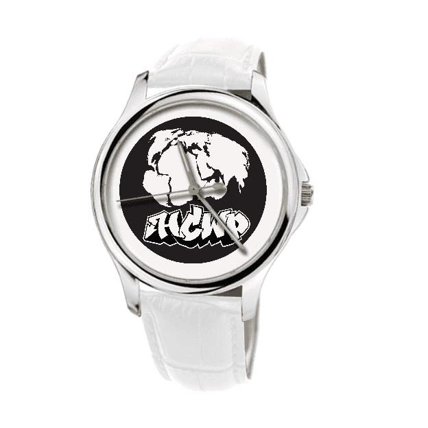 30 Meters Waterproof Quartz Fashion Watch With White Genuine Leather