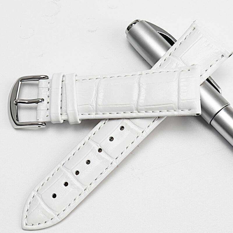 30 Meters Waterproof Quartz Fashion Watch With White Genuine Leather