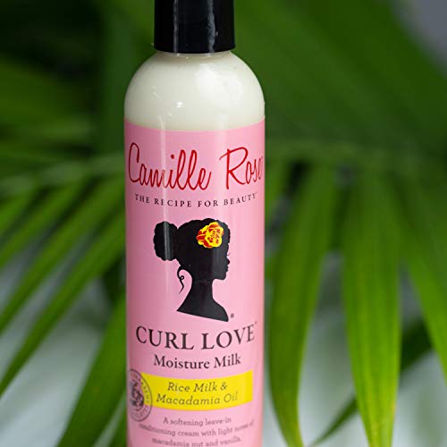 Camille Rose Curl Love Moisture Milk Leave-In Conditioner, with Rice Milk and Macadamia Oil to Soften, Smooth and Detangle Curly Hair, 8 fl oz - HCWP