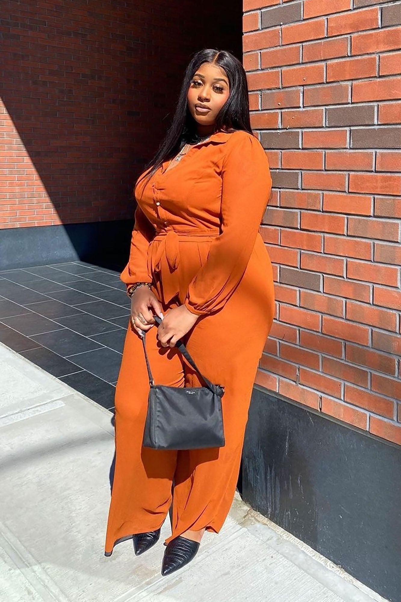 Like Me Better Jumpsuit - Cognac - HCWP