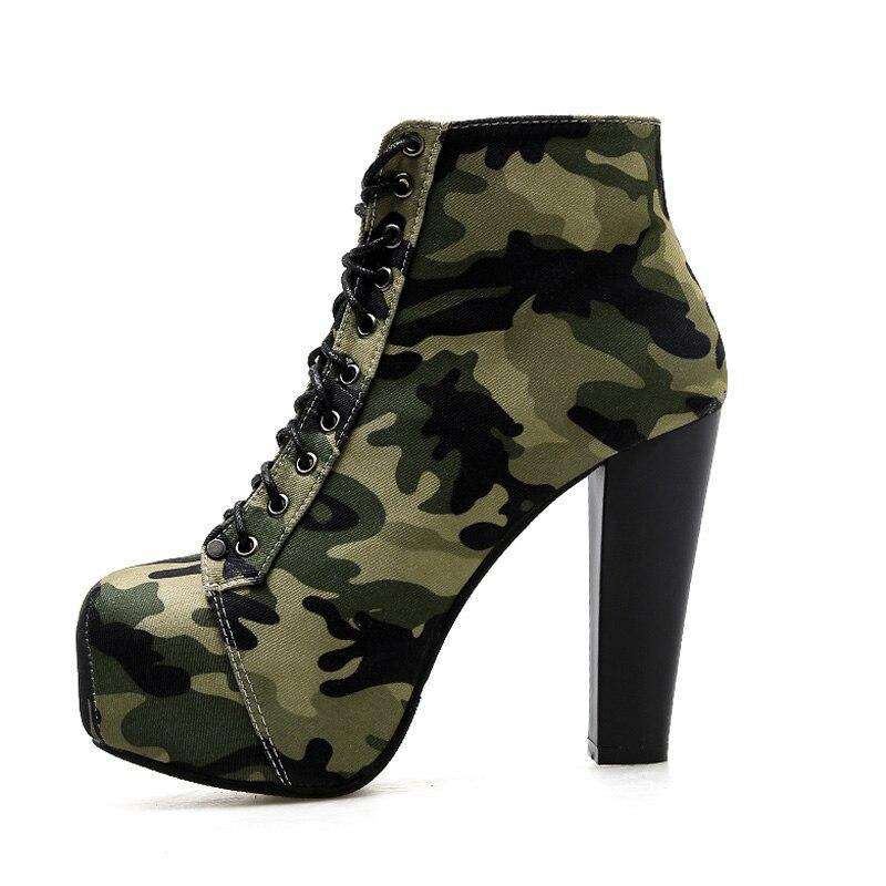 Winter Ankle Boots Camouflage