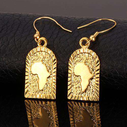 Africa Map Earrings For Women