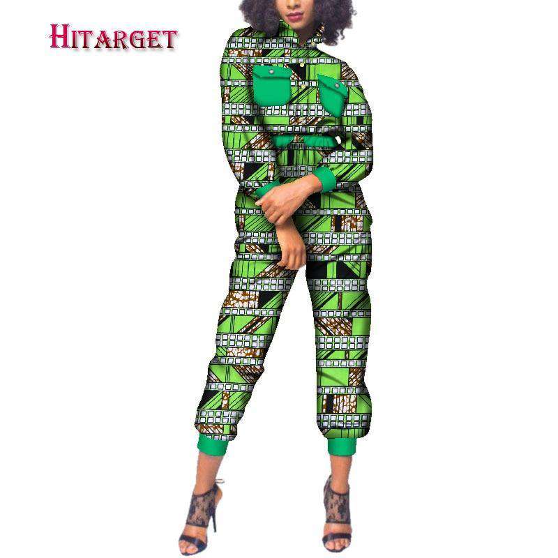 Autumn African Cotton Wax Print Jumpsuit