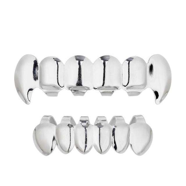 Black Rose Gold Gold Silver Color Teeth Grillz