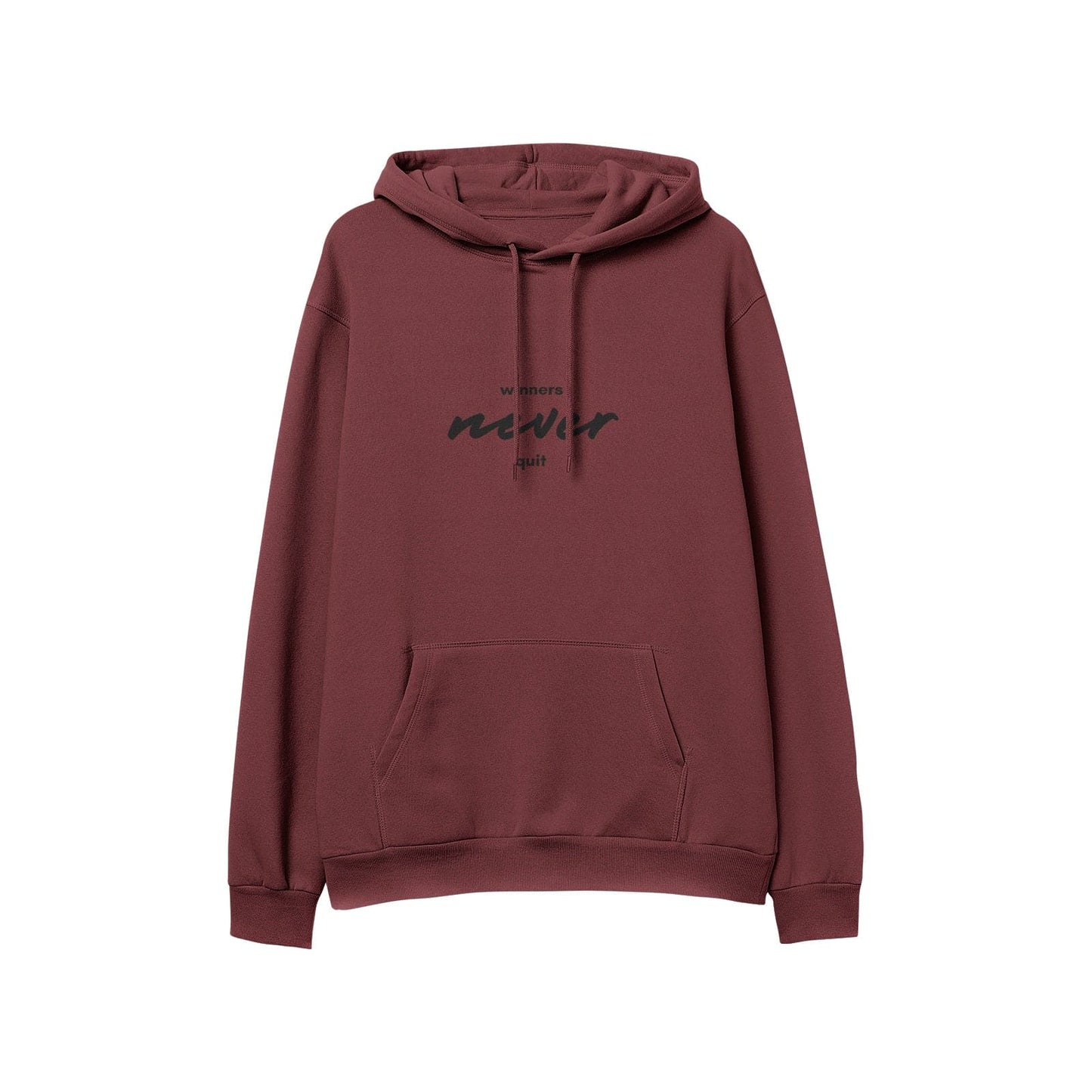 Winners never quit Men's Soft Cotton Hoodies - HCWP