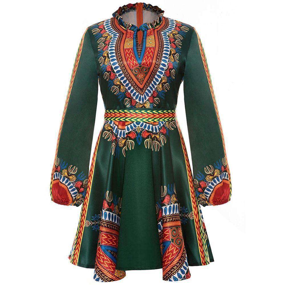Dashiki Midi Formal Dress