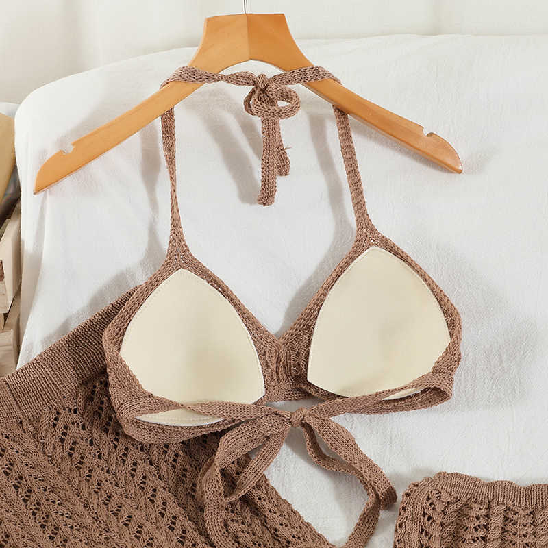 DEAT Women Knitting Sling Nackless Sexy Bra Long Pants New Arrivals Two Piece Set Temperament Fashion Spring Summer 2022 11D846