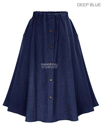 Denim Long Skirt