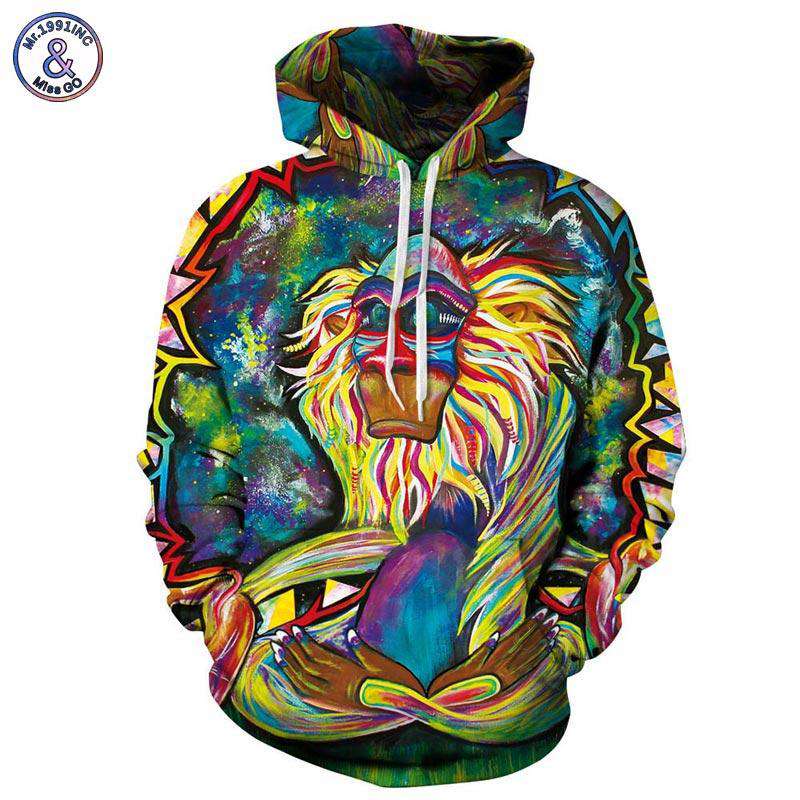 Hoodies 3d With Cap Print