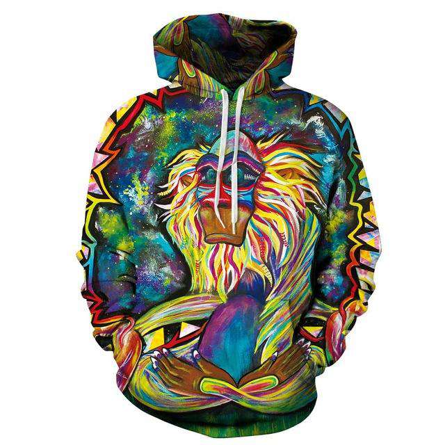 Hoodies 3d With Cap Print
