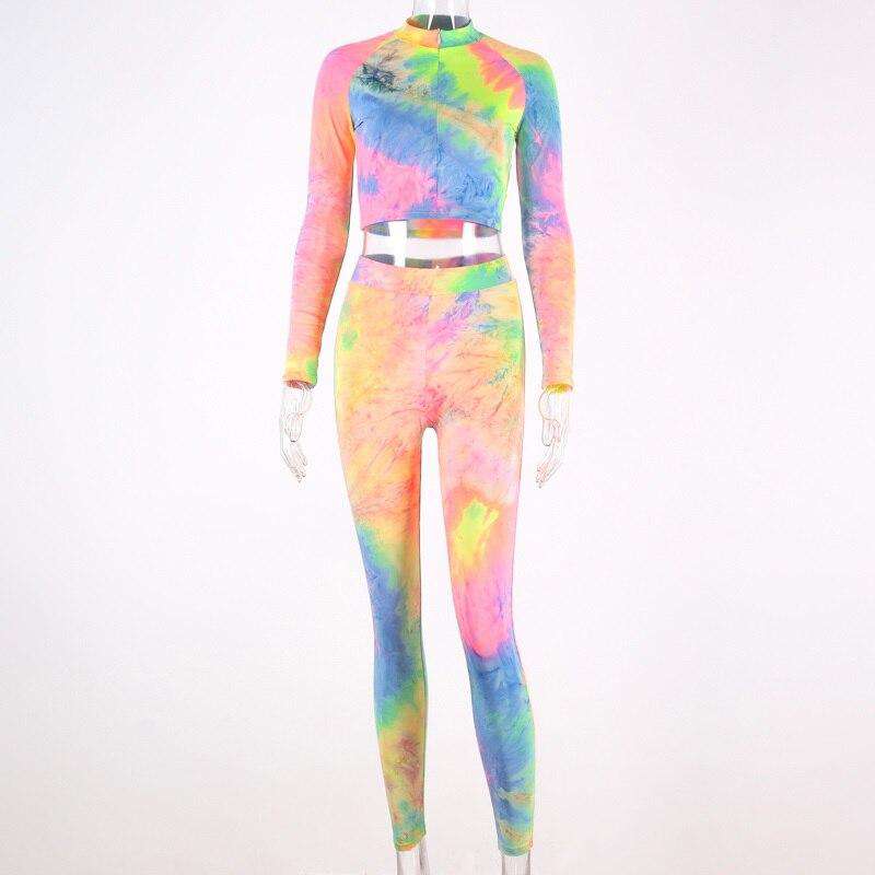 tie dye long sleeve - leggings 2 two pieces