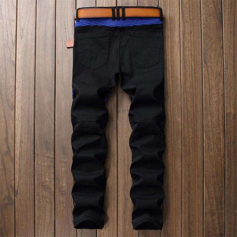 Jeans Slim Trousers,patchwork